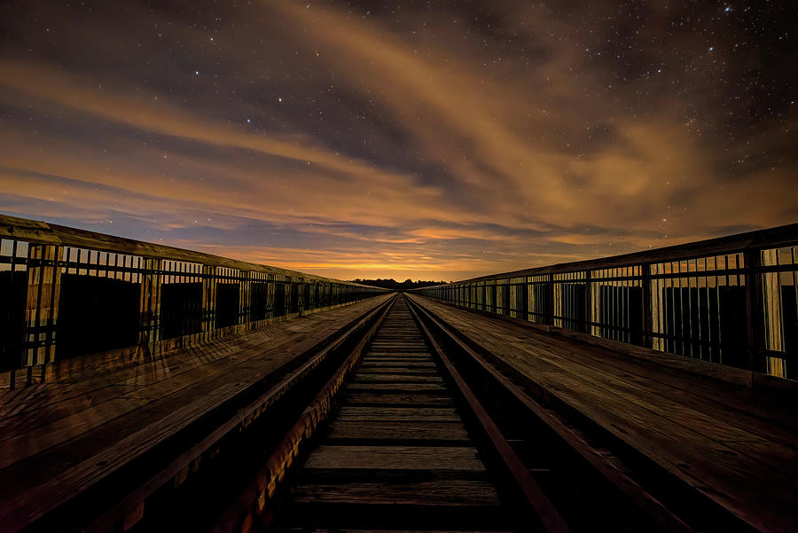 Dusk at the Kinzua Viaduct Photograph by Wade Aiken