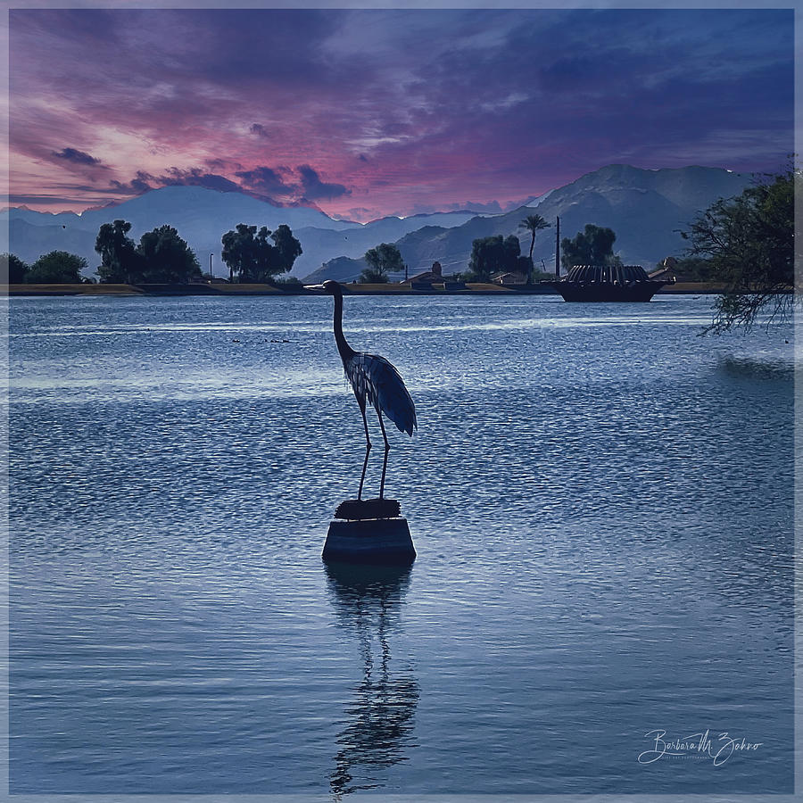 Dusk at the Lake Photograph by Barbara Zahno
