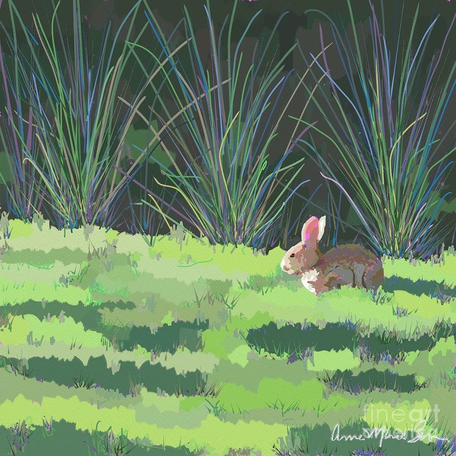 Dusk Bunny Digital Art by Anne Marie Brown