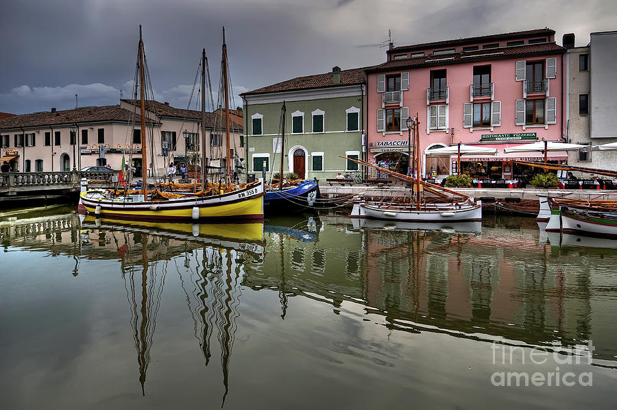 Dusk Cesenatico Harbour - Italy Photograph by Paolo Signorini