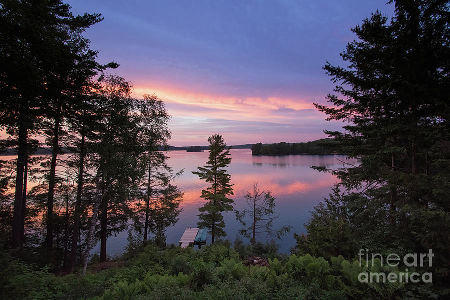 Sunset Photograph - Dusk Drama - Wollaston Lake - Northern Ontario by Spencer Bush
