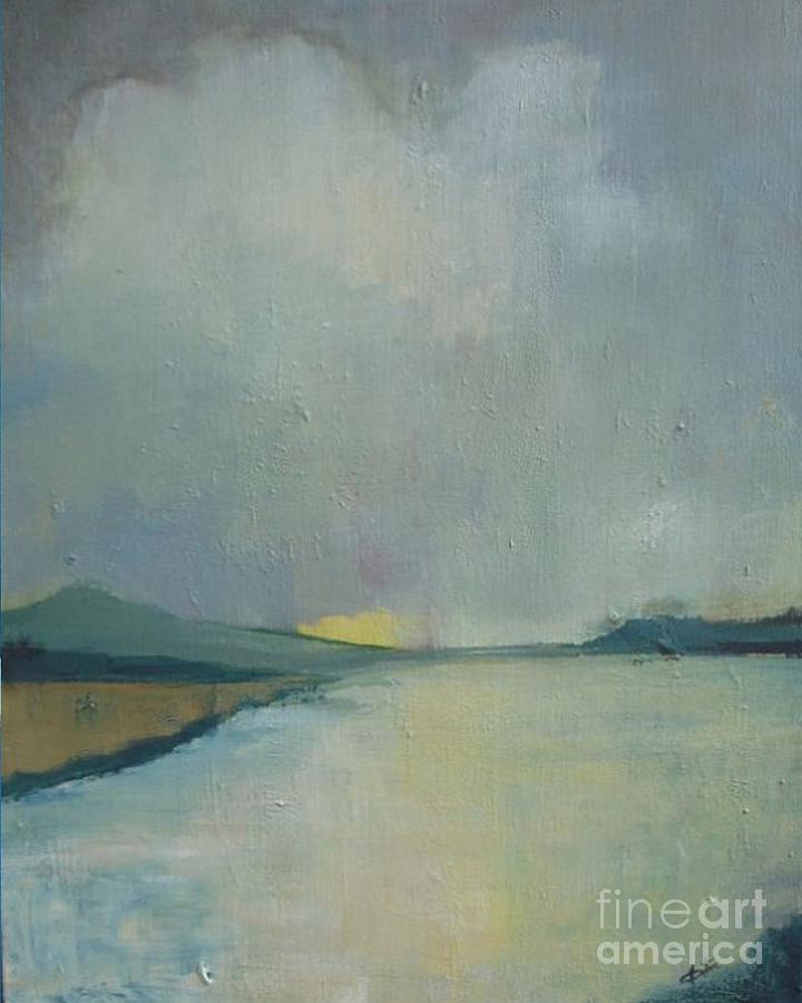 Dusk on the downs Painting by Vesna Antic