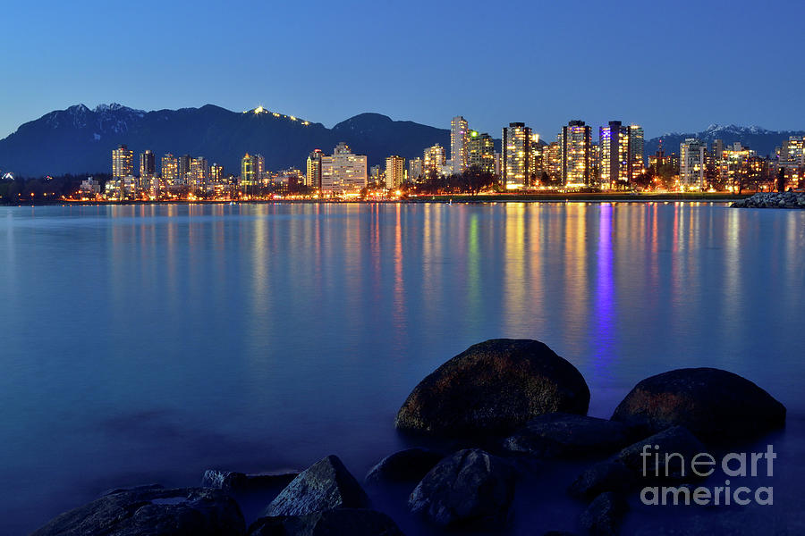 Dusk Over Vancouvers West End 2021 Photograph by Terry Elniski