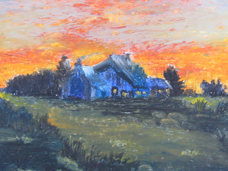 Barn Painting - Dusk Quietitude by Trilby Cole