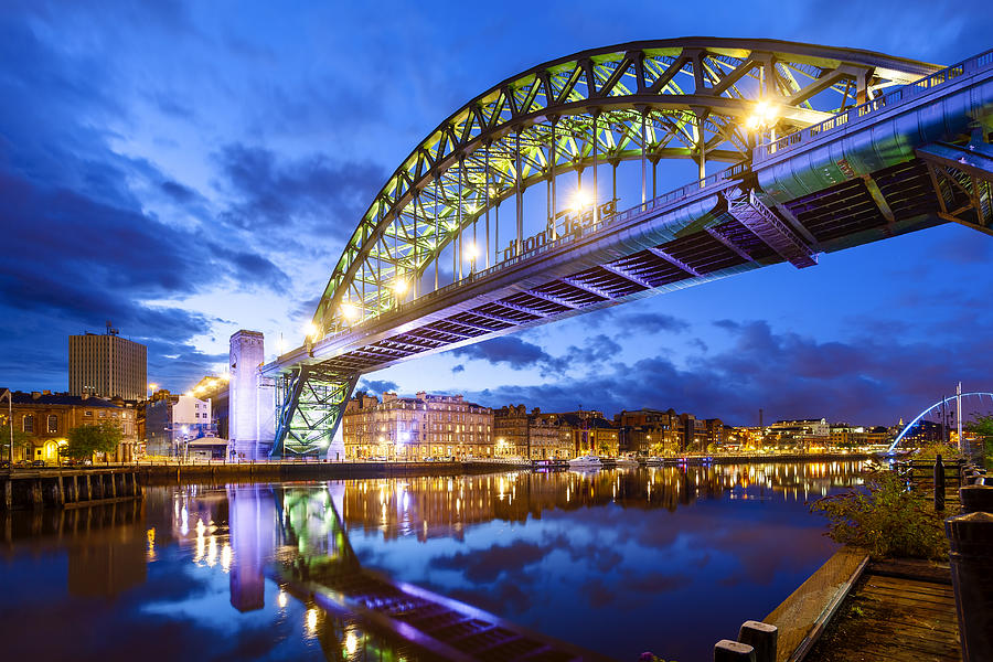 Dusk, Tyne Bridge, Newcastle Upon Tyne, England Photograph by Joe Daniel Price