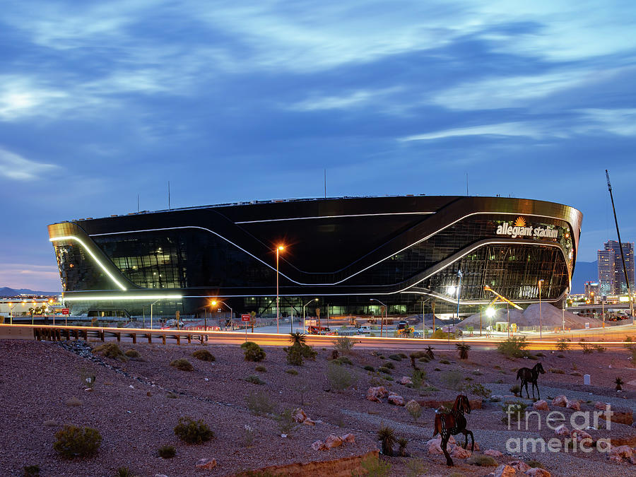 Las Vegas Photograph - Dusk view of the almost finished Allegiant Stadium by Chon Kit Leong