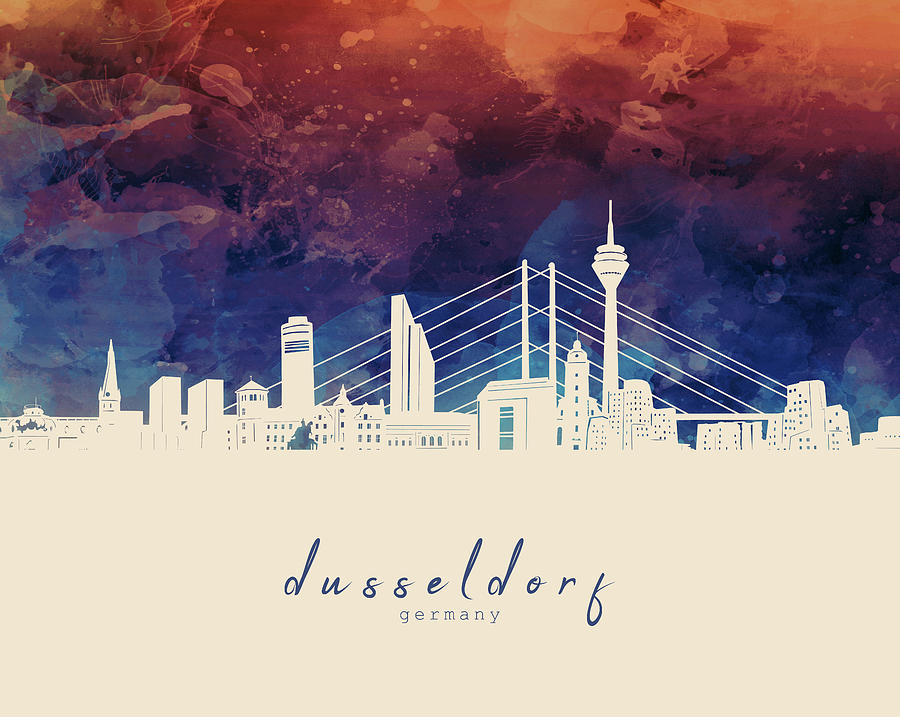 Dusseldorf Skyline Panorama 3 Digital Art