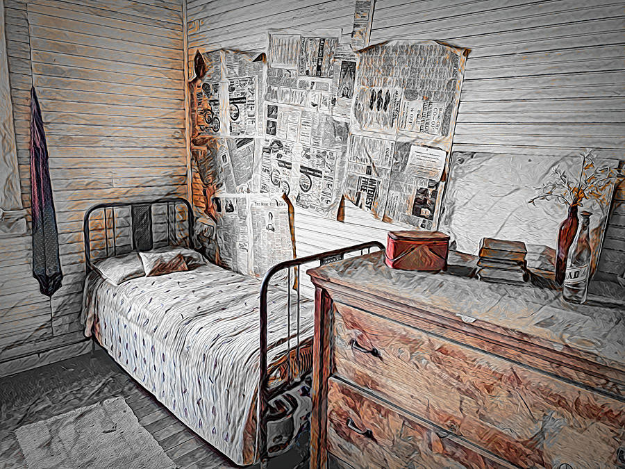 Dust Bowl Bedroom Photograph by Debra Martz