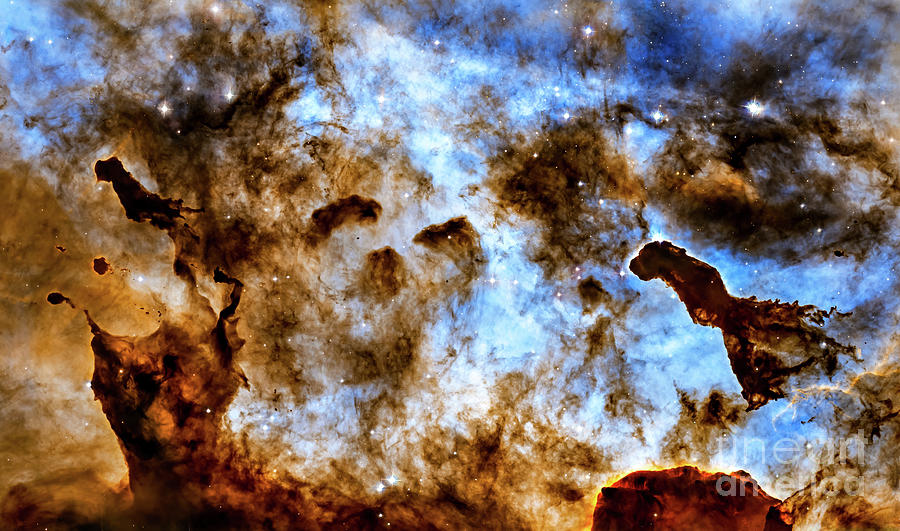 Dust Pillars in Carina Nebula in High Resolution Photograph by Nasa ...