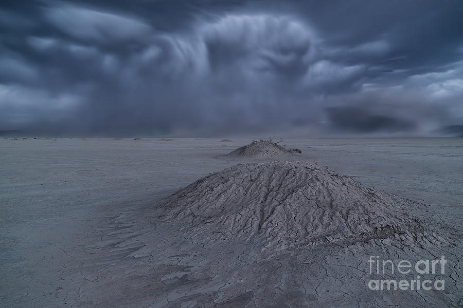 Nature Photograph - Dust Storm at Alvord Desert, OR by Masako Metz