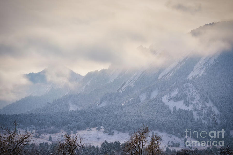 Dusted Flatirons in Boulder Colorado  Photograph by Abigail Diane Photography