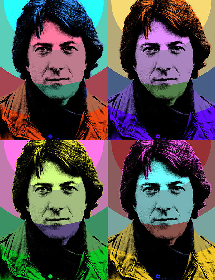 Dustin Hoffman pop art Mixed Media by Movie World Posters