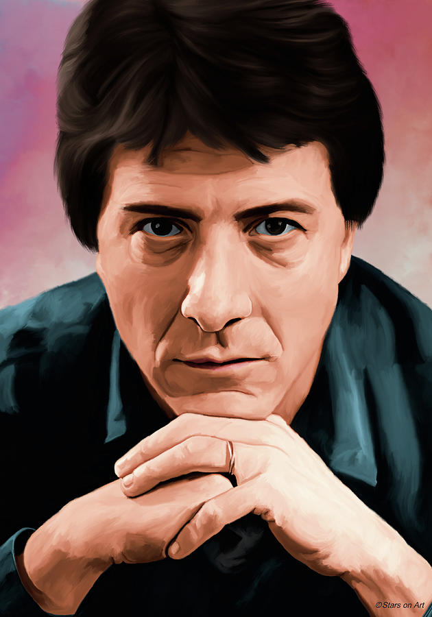 Dustin Hoffman portrait -bio Painting by Movie World Posters