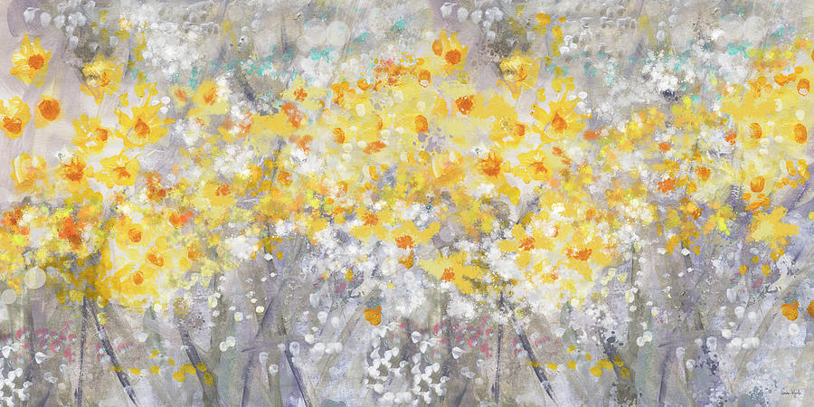 Flower Painting - Dusty Miller Landscape- Art by Linda Woods by Linda Woods