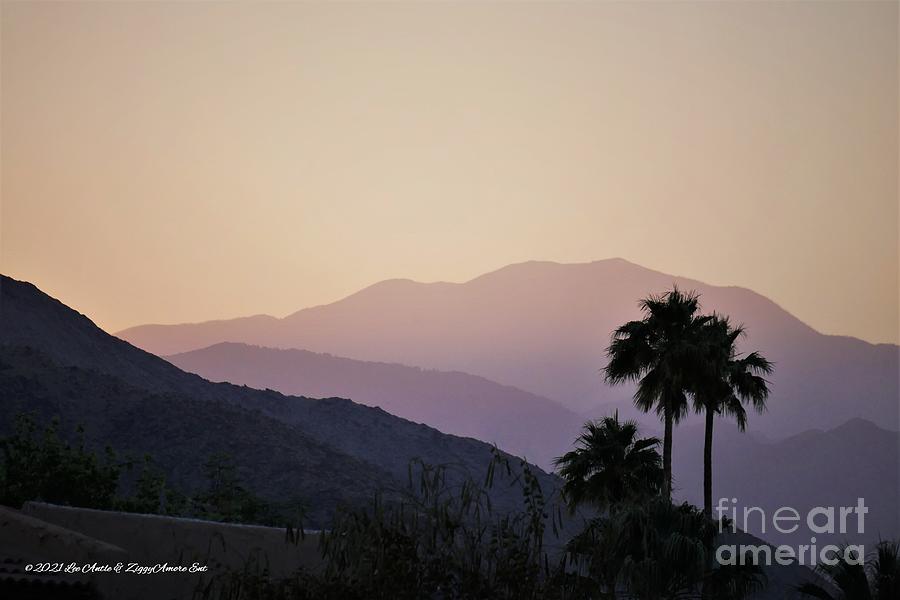 Sunset Photograph - Dusty Sunset Palm Springs California by Lee Antle
