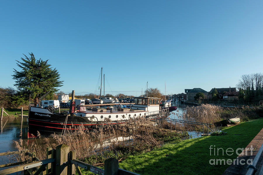 Dutch Barge moored at Town Quay in Sandwich Kent Photograph by Louise Heusinkveld