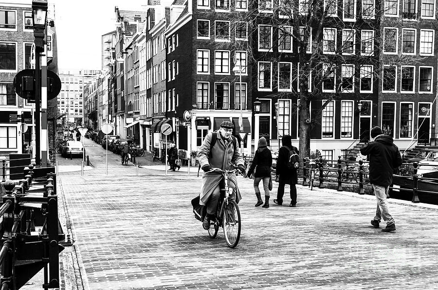 Dutch Bicycle Crossing in Amsterdam Netherlands Photograph by John Rizzuto