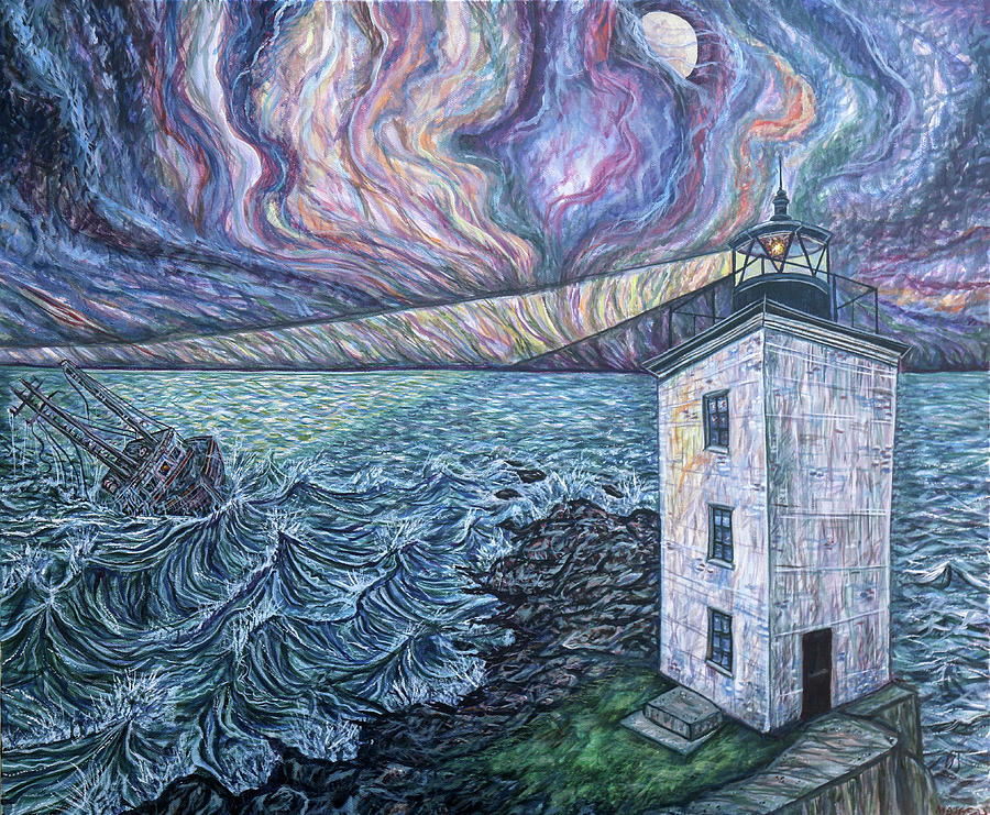 Lighthouse Painting - Dutch Island by Matthew Stuart