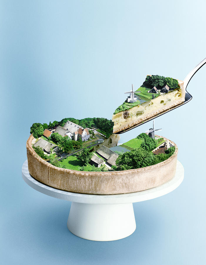 Dutch Landscape Cake Photograph by Maarten Wouters