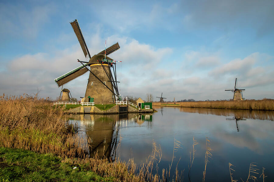 Dutch landscape with Windmills Photograph by Gert Hilbink - Fine Art ...