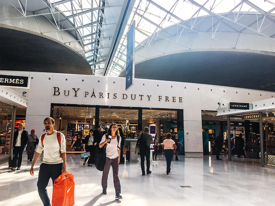Duty free shop at Roissy airport, Paris, France Photograph by Anouchka
