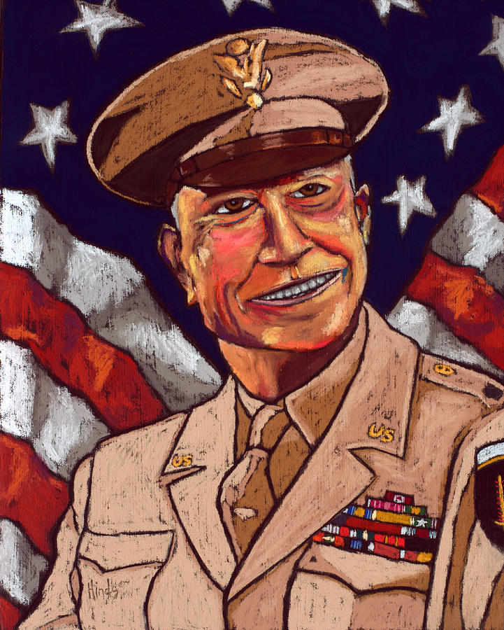 Abstract Painting - Dwight D Eisenhower by David Hinds