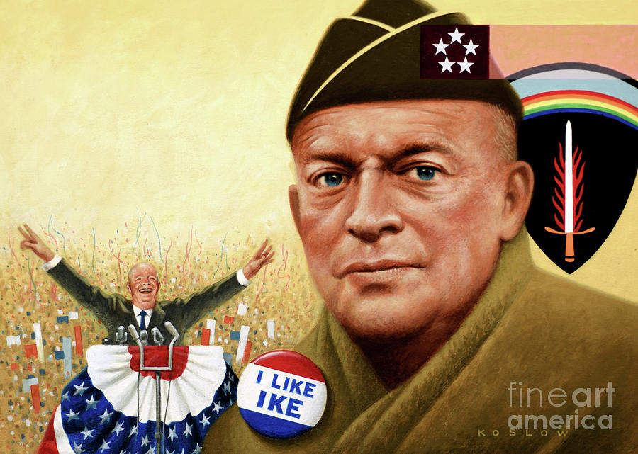 Dwight Eisenhower - I Like Ike Painting by Howard Koslow
