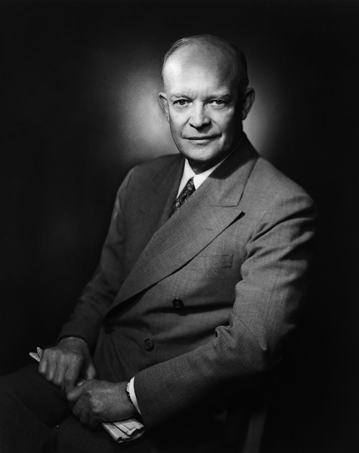 Dwight Eisenhower Portrait - Fabian Bachrach Circa 1952 Photograph by War Is Hell Store