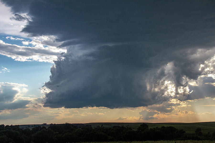 Dying LP Thunderstorm at Sunset 027 Photograph by Dale Kaminski - Fine ...