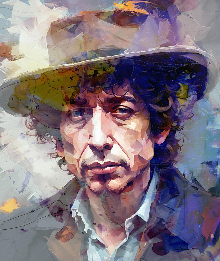 Dylan Portrait Digital Art by Mal Bray