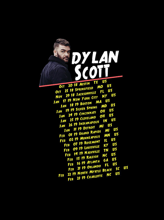 Dylan Scott Tour 2018 2019 Digital Art by Wilda Nari Fine Art America