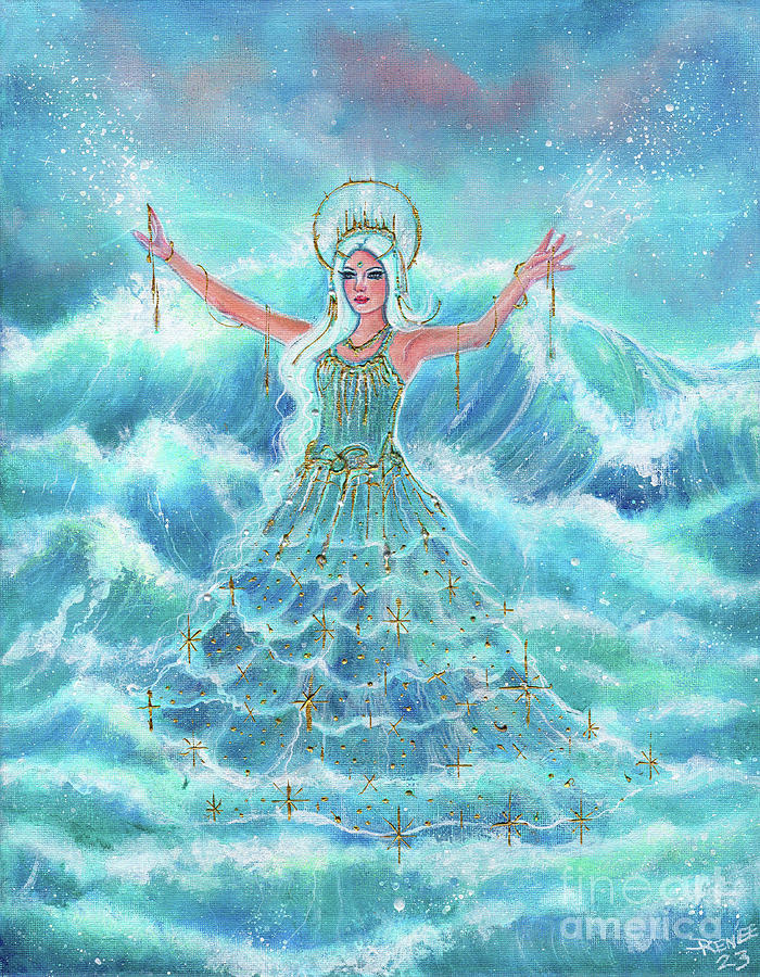 Dynamede sea nymph Painting by Renee Lavoie - Pixels