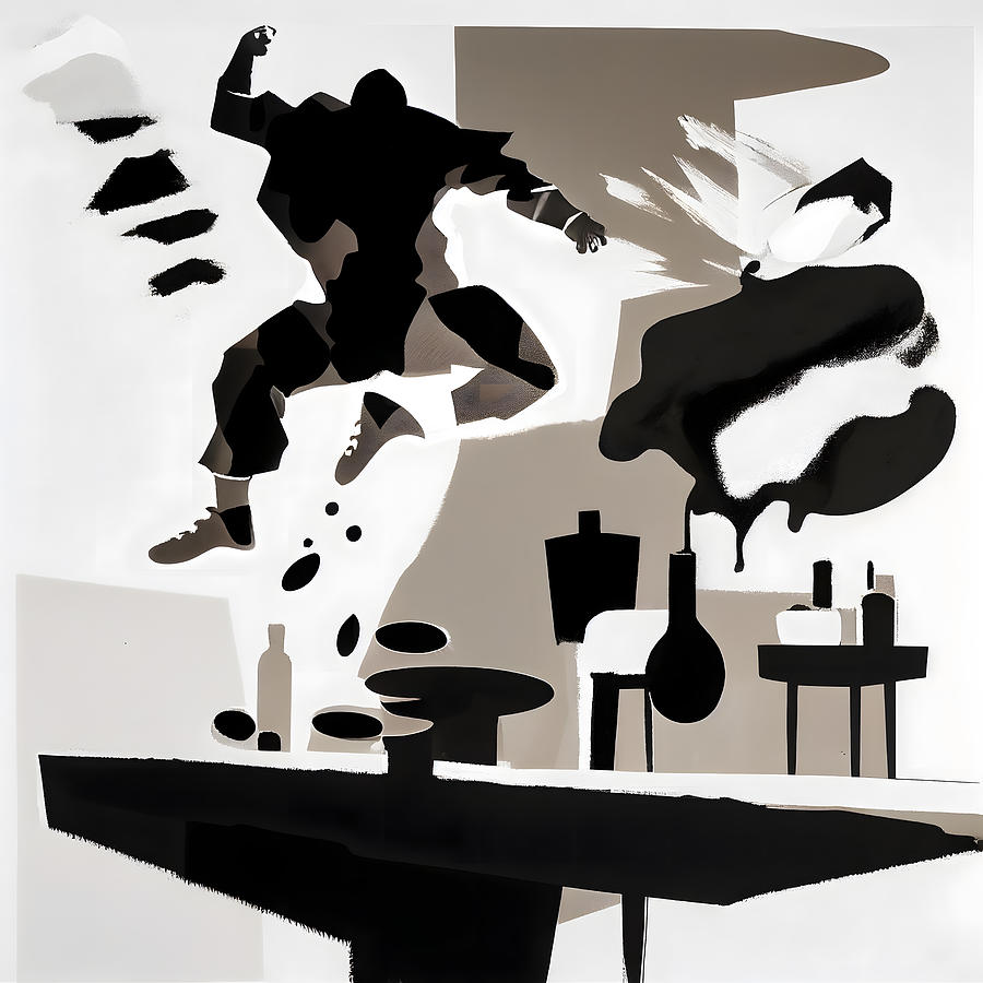 Silhouettes Digital Art - Dynamic Outlines by TintoDesigns