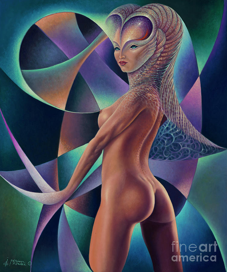 Dynamic Queen III Painting by Ricardo Chavez-Mendez