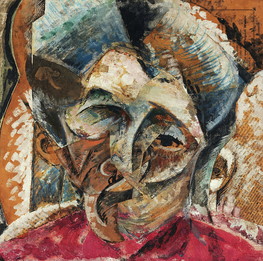 Umberto Boccioni Painting - Dynamism of a Womans Head by Umberto Boccioni