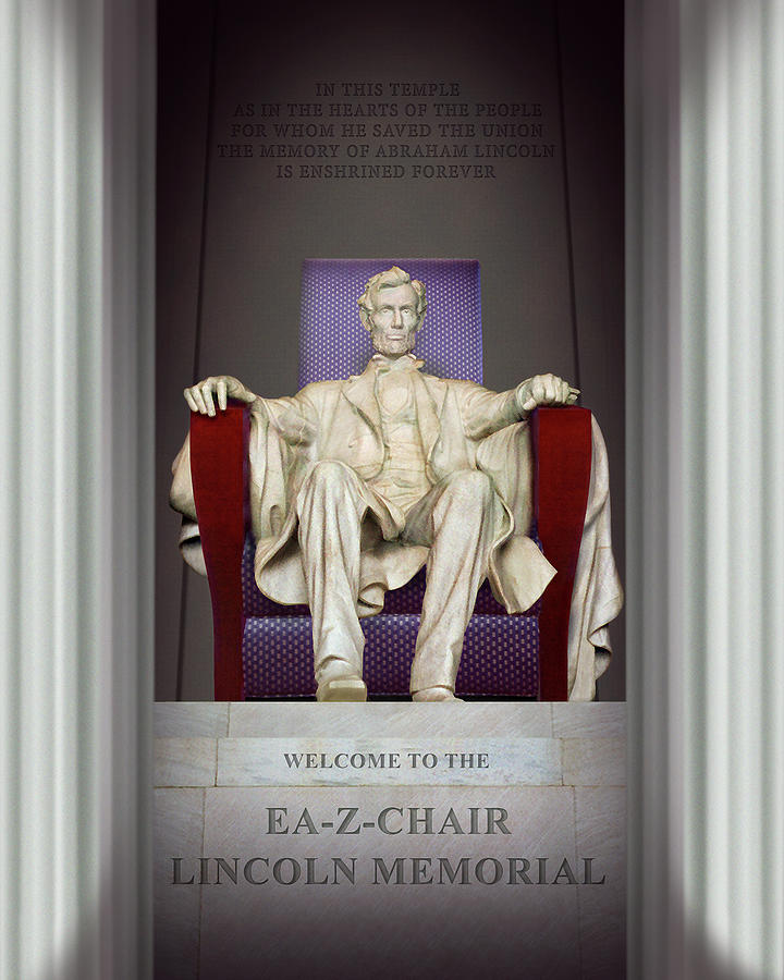 Landmark Photograph - Ea-Z-Chair Lincoln Memorial 2 by Mike McGlothlen