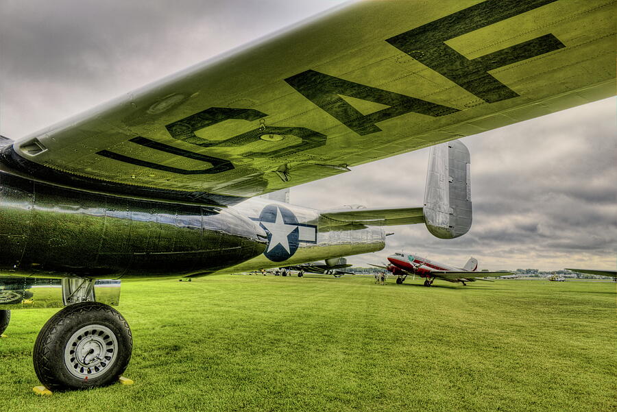 EAA 2024 - Under the Wing of a B-25 - 2 Photograph by Dale Kauzlaric EAA 2024 - Under the Wing of a B-25 - 2 Photograph by Dale Kauzlaric