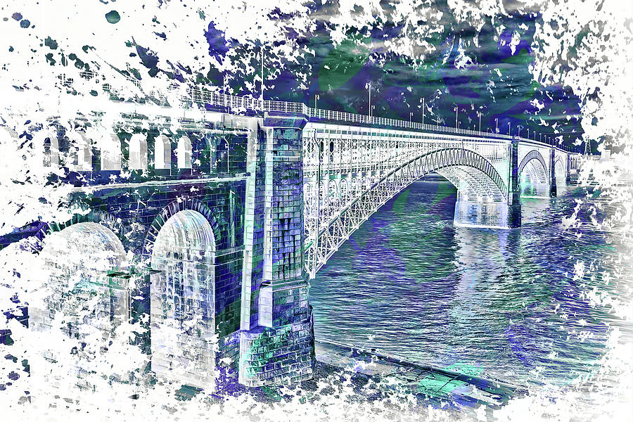Eads Bridge Digital Art by Randall Allen