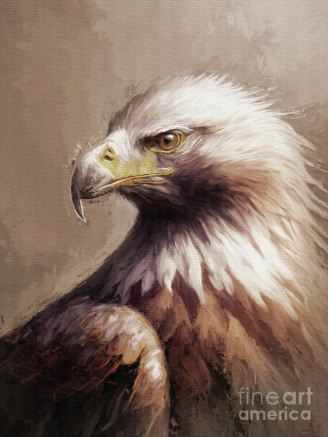 Eagle Painting - Eagle Eye art 5t by Gull G