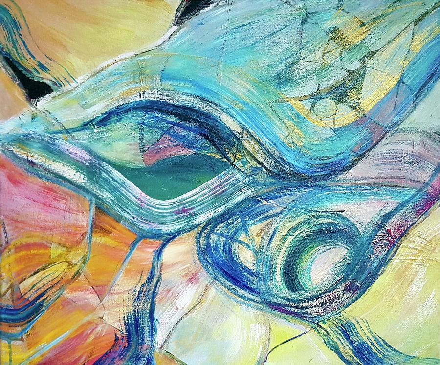 Abstract Painting - Eagle Eye Innocence by Jackie Ryan