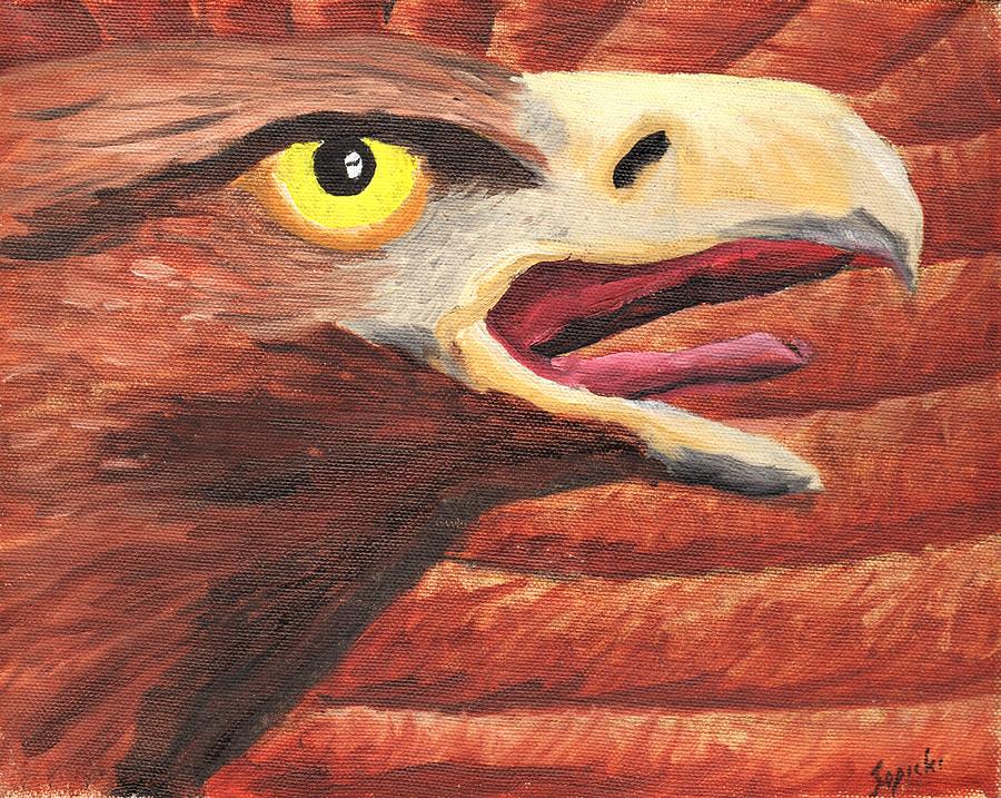 Eagle Eye Painting by Leo Sopicki