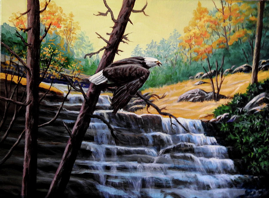 Eagle Falls Painting by Ed Breeding