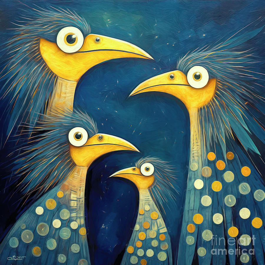 Eagle Family Digital Art by Jutta Maria Pusl