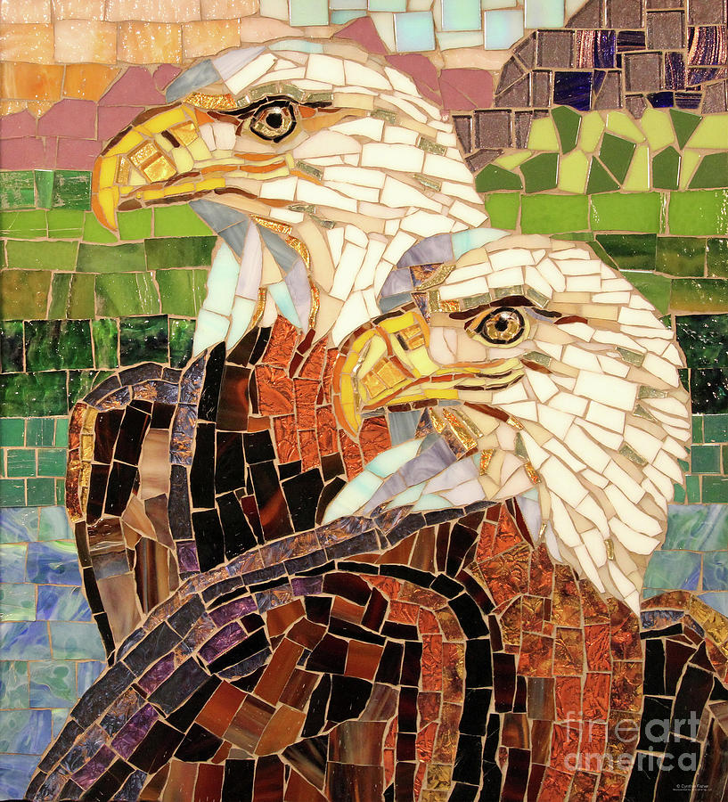 Owl Glass Mosaic Painting by Cynthie Fisher - Pixels