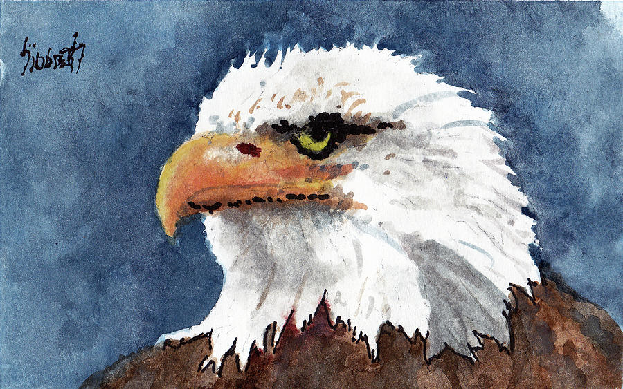 Eagle Head #200805 Painting by Sam Sidders