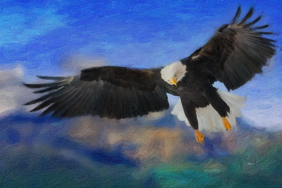 Eagle In Flight Digital Art by Russ Harris
