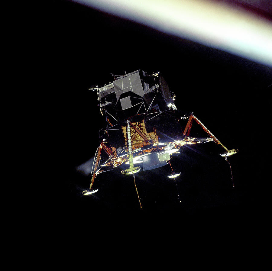 Astronaut Photograph - Eagle In Lunar Orbit by Nasa