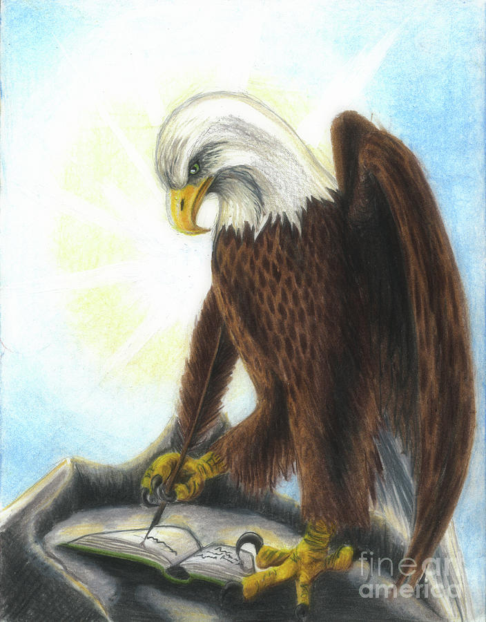 Eagle Journal Drawing by Scarlett Royale