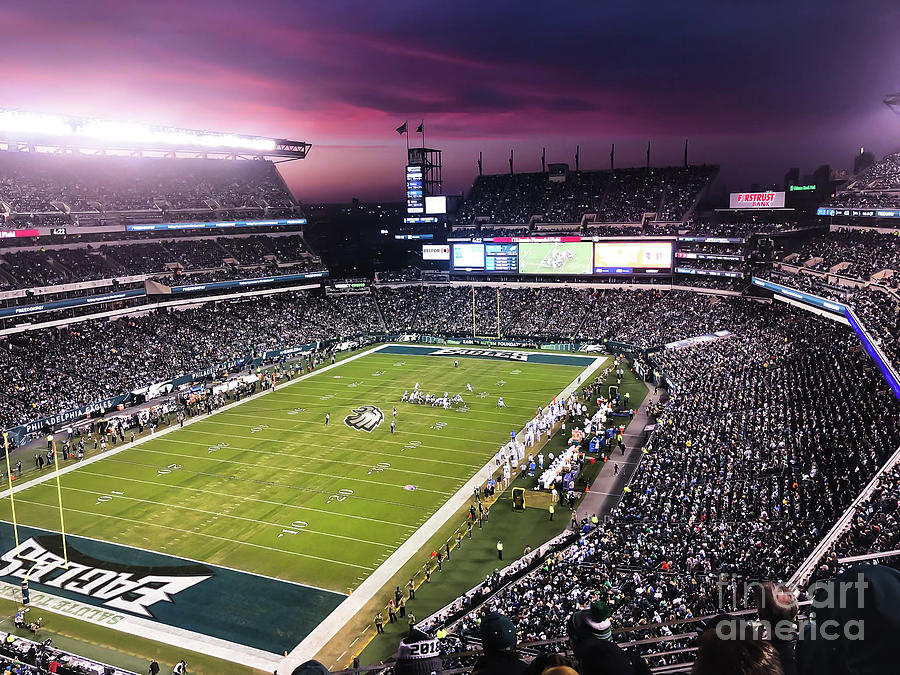 Eagle Lincoln Financial Field Sunset by ED Barba