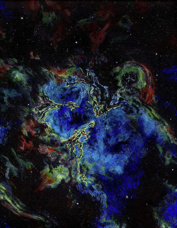Eagle Nebula- Pillars of Creation Painting by Megan Thompson- The Morrigan Art